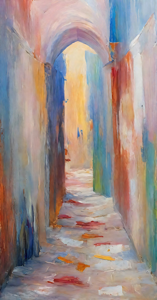 Old City Dreaming 1 by Judaica Canvas