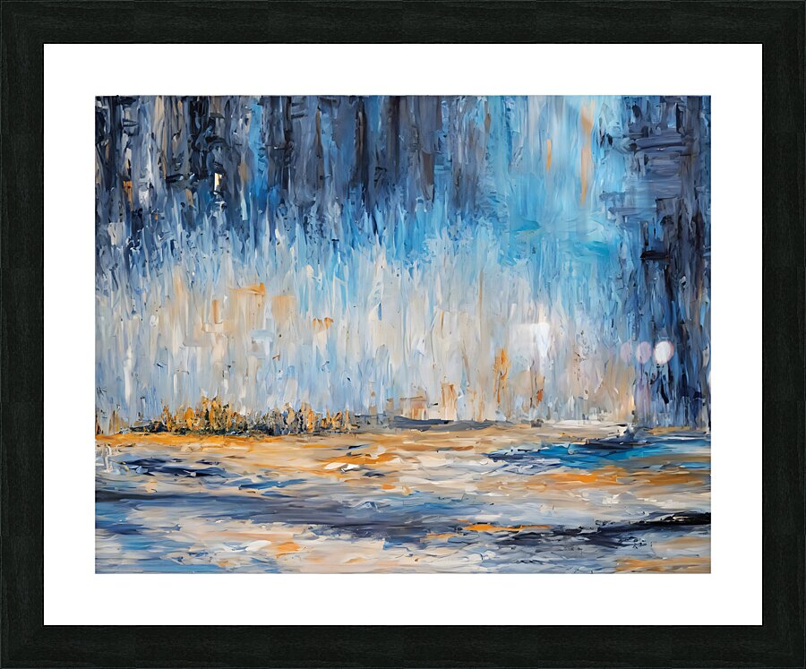 Blue Abstract 1 Picture Frame print