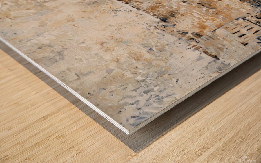 Morning at the Kotel Wood print